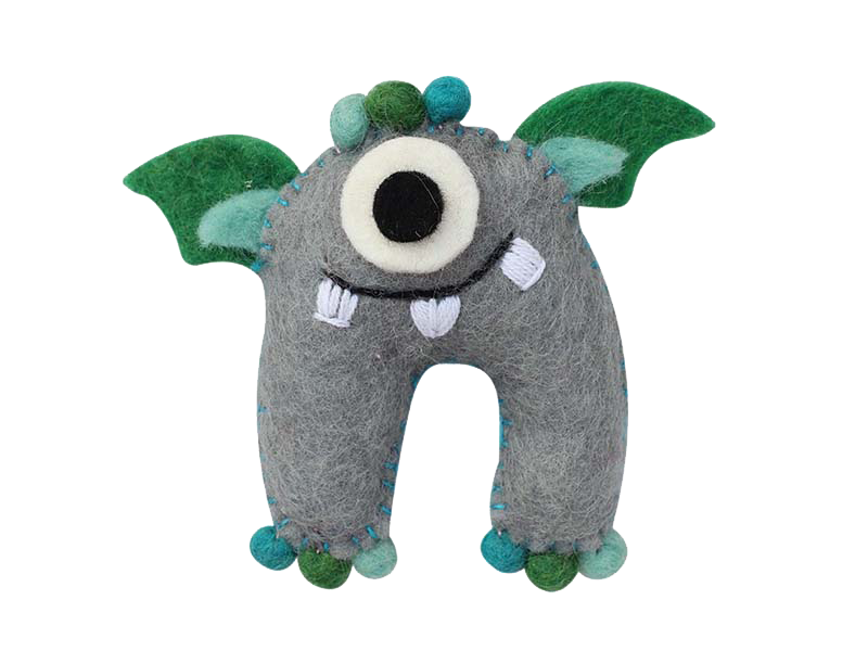 monster stuffed animal with teeth