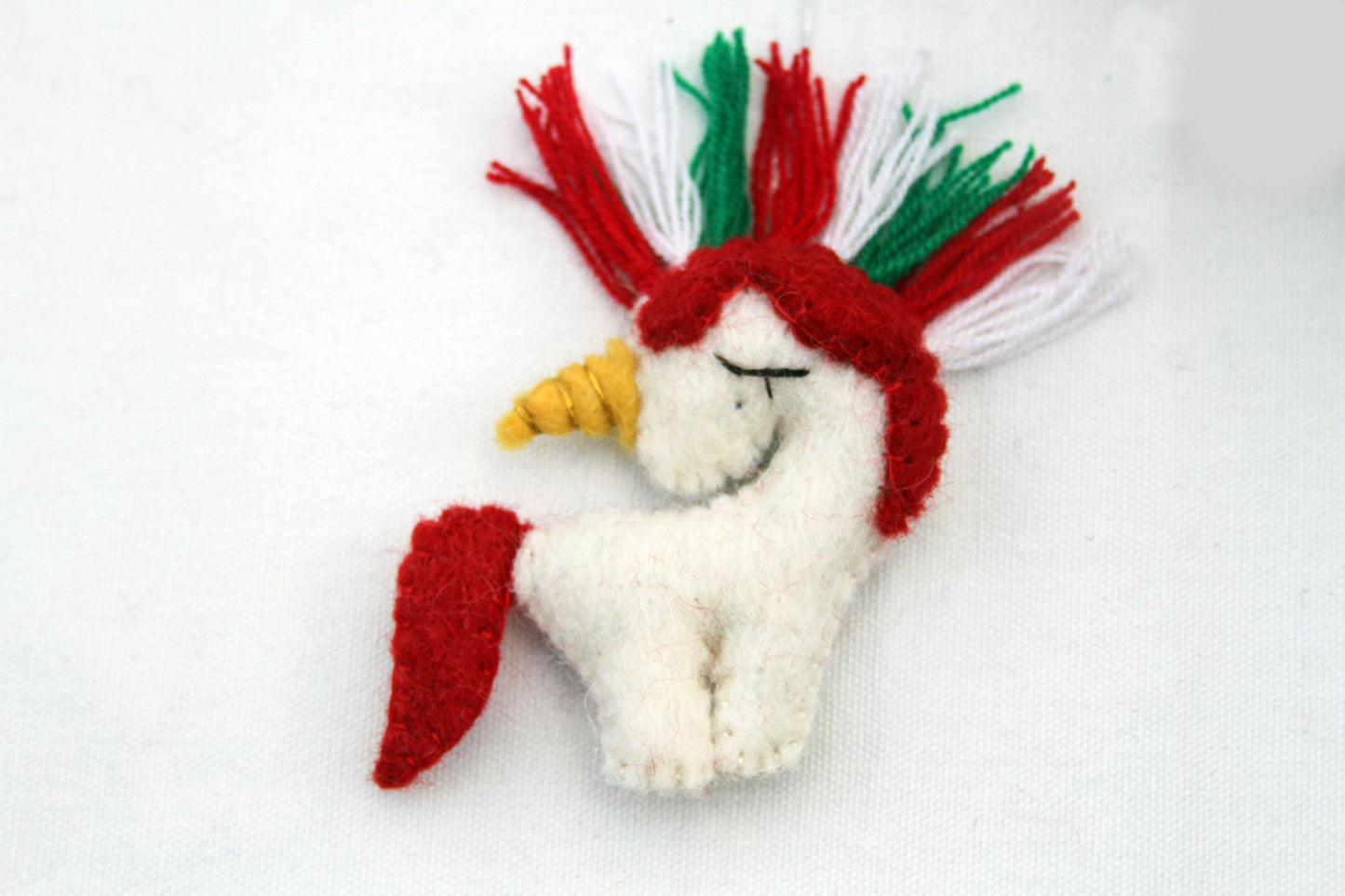 Christmas Unicorn Felt Classic Ornament