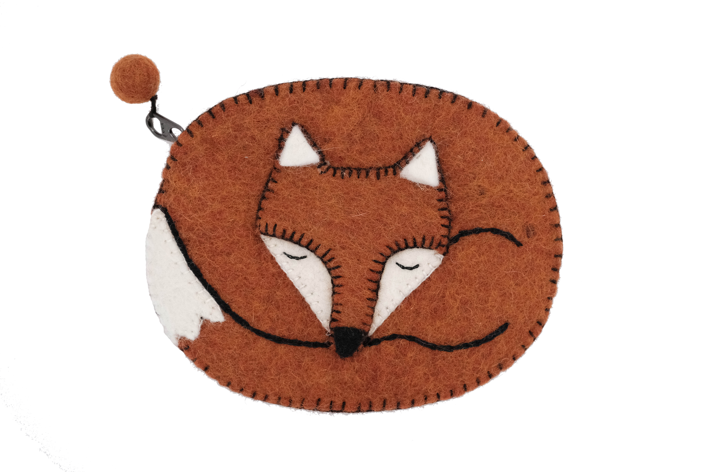 Fox Handmade Felt Coin Pouch