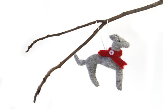 Greyhound Dog Wool Felt Classic Ornament