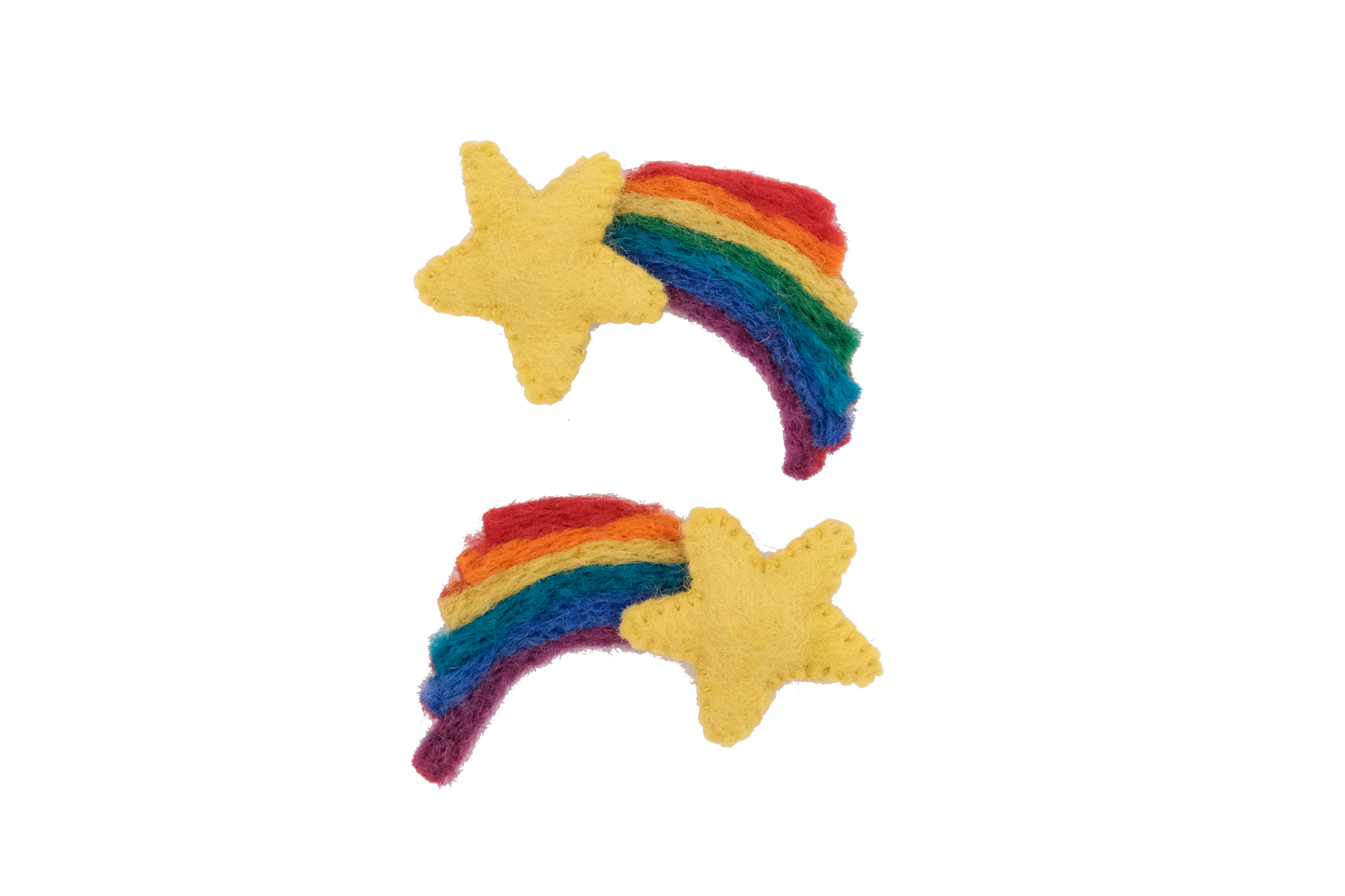 Rainbow hair Clips Set of 2