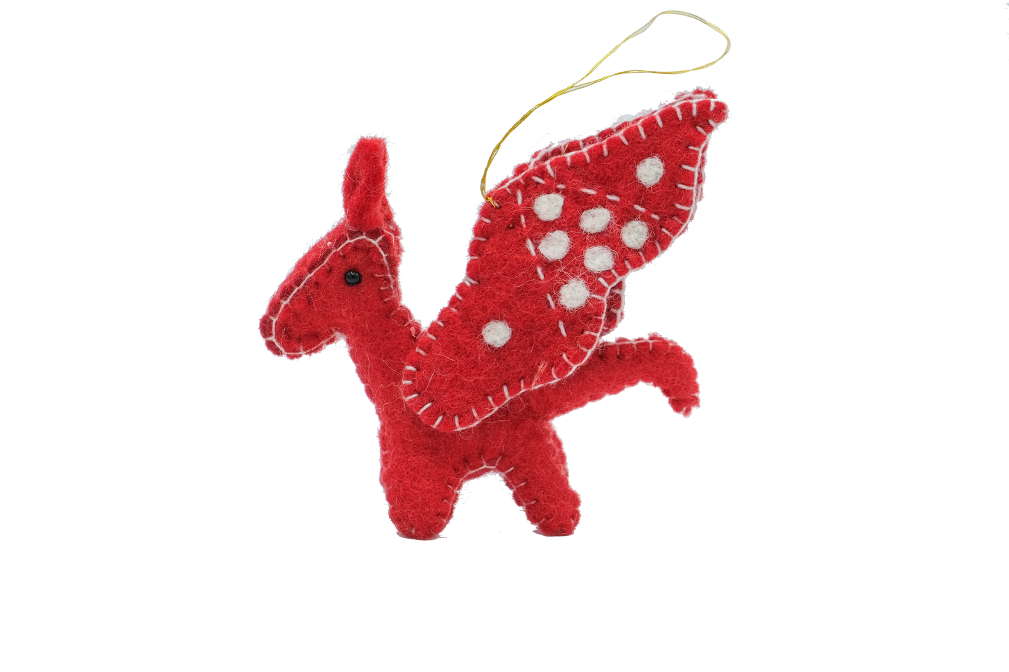 Retro Kai Magical Red Dragon Felt Ornament