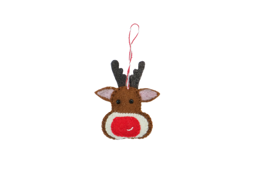 Rudolph Reindeer Felt Ornament