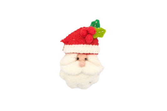 Jolly Classic Santa Wool Felt Ornament