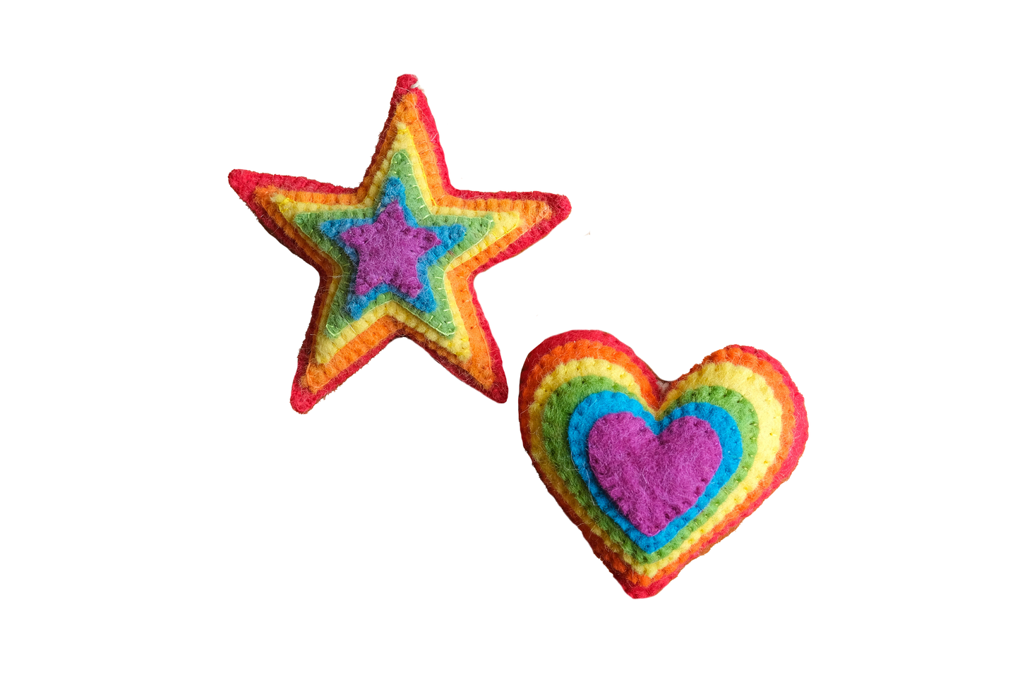 Flat Rainbow Heart Stickers Scrapbooking Embellishment 