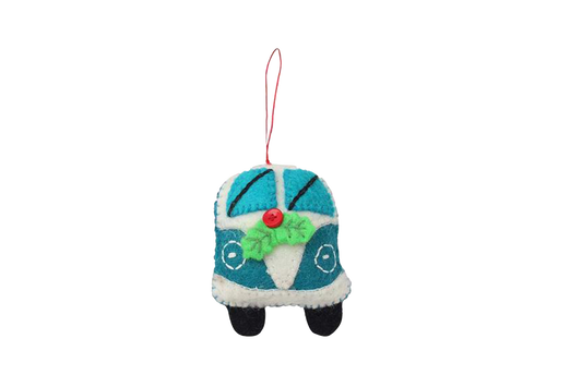 Hippie Bus Wool Felt Classic Ornament