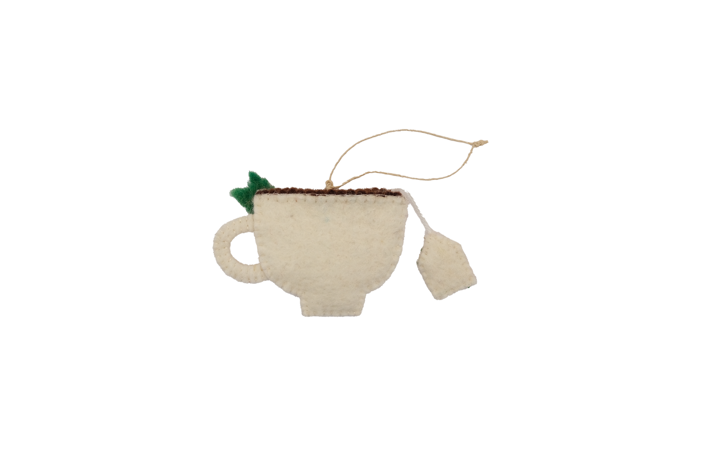 Retro Mushroom Teacup Wool Felt Christmas Tree Ornament